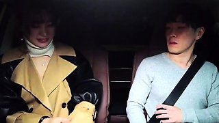 Subtitled tan Japanese amateur double handjob blowjob