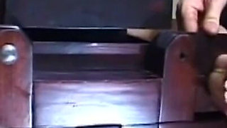 Humiliates stretching pussy piercing