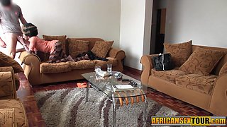Petite curly African enjoyed rough sex
