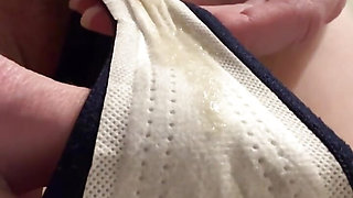 Hairy Dirty Unwashed With Smegma And Dirty Panties With Padding Close-Up