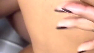 Threesome with Two Hot Brunettes and a Cocky Brunette Fucked Their Pussy a Lot