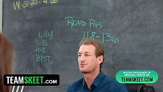 Teamskeet - hot dark haired schoolgirl gets punished