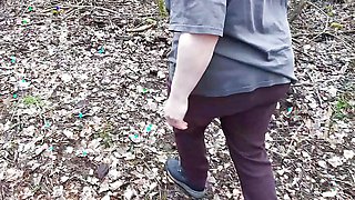 Barefeet tit slapping in nature