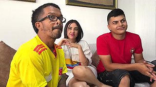 My Best Friend Cries While I Fuck His Wife After She Lost the Colombia Vs Portugal Bet