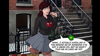 Spiderman Fucks MJ Hard - Big Cock Blowjob & Tight Pussy Pleasure