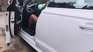 Stepmom No Panties In A Public Car Park - Candid Pussy