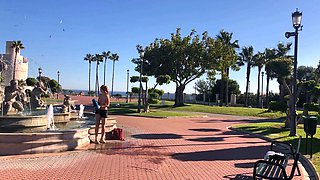 Beautiful big titted teen outdoor masturbation