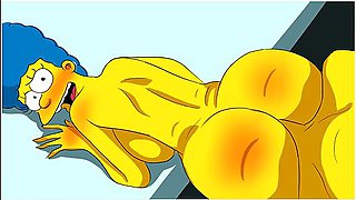 Car Toon - Marge Fucks Hard While Moaning, The Simpsons Parody