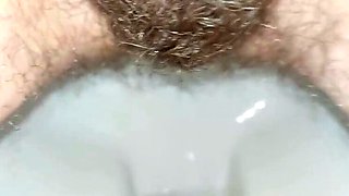 GinnaGg Hairy MILF Pissing Long Pee Close Up Bush Pussy