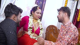 Desi Mallu New Married Wife Hardcore Gangbang Fuck With Her Four Husbands Friends Full Movie ( Hindi Audio )
