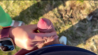 Caught Stroking in Public... She Helped Me Finish