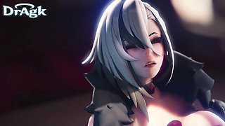 Arlecchino Fucks a Big Hilichurl Cock with Her Huge Tits 3D Paizuri Animation Genshin Impact