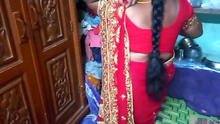 Desi Beauty Housewife Sary Changing in Home