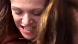 First Time Gangbang with 20 Year Old Teen - Double Penetration & Cumshot