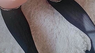 Tight sweet clit and ass solo toy fun
