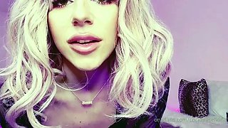 Big Boobed Blonde Masturbates With A Dildo In The Bathroom