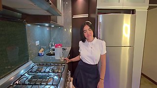 Beautiful Girls - My Stepbrother Comes Out Of His Room Naked And When He Sees Me Dressed In My Study Uniform He Gets Excited