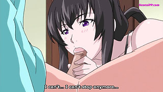 Busty Aunt Gives A Boobjob In The Public Bathroom