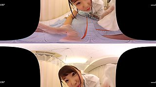 Is Your Nurse Tempting You with See-Through Panties?! Part 1 - Asian Uniform Handjob