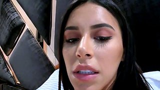 Busty brunette bitch with big boobs