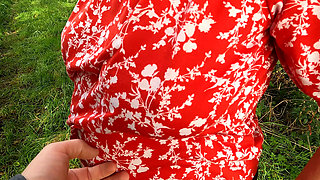 In the Field Her Naked Breasts Beaten