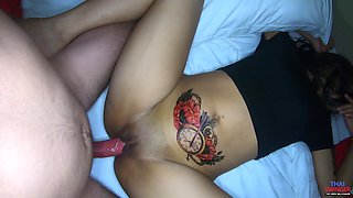 Thai amateur gets her tight ass fucked in a wild interracial encounter