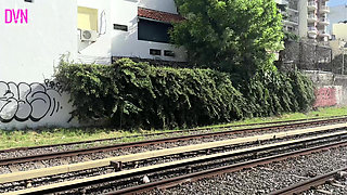 Sex Outdoor! on the Train Tracks!
