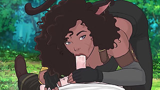 Neko Slut Gives You a Blowjob - Quickie Fantasy Adventure Gameplay #2