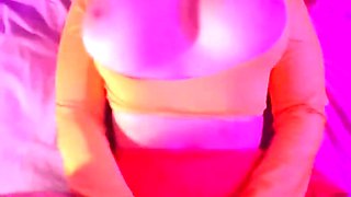 Busty brunette with big boobs rides cock