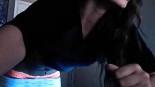 Shy brunette homemade amateur webcam teen