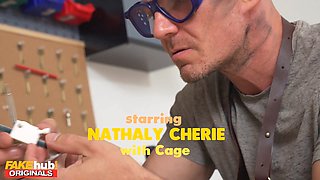 Cage and Nathaly Cherie's steamy MILF session - Big Tits blonde gets anal and deepthroats like a pro!