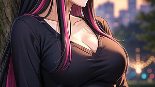 Emo Goth Girl First Date JOI in Parked Car Teases Pussy and Cums With You