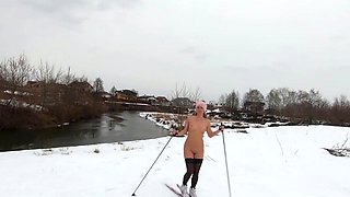 Nude Skiing Solo Female With Tattoos