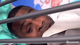 Casey A Faces Big Black Intensity in Nasty Blonde Hostel Encounter