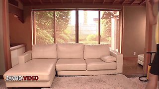 Shaved Pussy sultry JAV babe Uika craves cock Creampie in both holes then gets naughty Toys