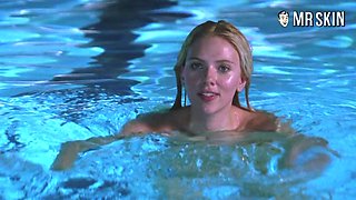 Scarlett Johansson swimming naked in the pool and looking sexy as hell