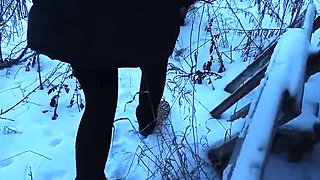 SweetAndFlow gets fucked hard in the snowy outdoors