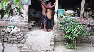 My Aunty Was Cleaning the Yard. but I Hugged Him, Put Him in My Aunty Ass, and Started Fucking Him Anal