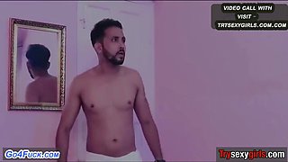 Indian Passion Erupts in Hotel Room with Red Saree Seduction