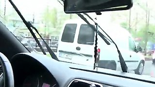 Public City Car Ride Solo Female Orgasm with a Sex Toy