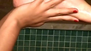 Big Boobs Brunette MILF with Hot Foot Fucked with Cum on Feet