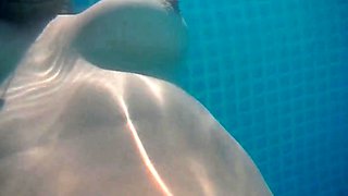 Skinny Dipping and Teasing in the Garden Pool - Amateur Teen