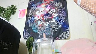 Redheaded amateur MILF with a sex toy on webcam show