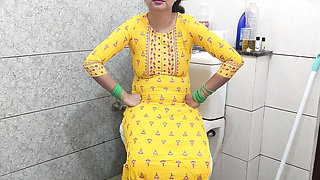 Indian stepmom fucks step son in bathroom dirty talk Hindi audio