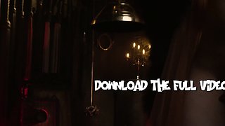 Hot witch Catjira showed her hairy pussy
