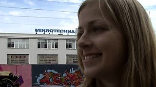 Natural Amateur blowjob outdoors exposed