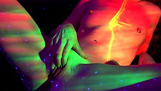 Party visuals as Autumn Orchid plays fingers fists orgasms