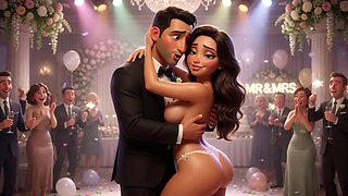 Cuckold Husband Lets All Guests Touch His Bride on All Fours at Wedding Reception (AI generated)