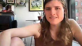 Shemale tranny enjoying solo masturbation