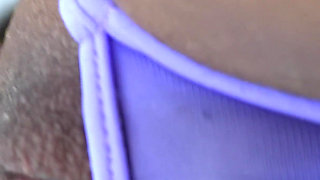 Monica Jade Purple Panty Teasing